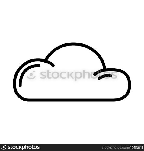 Simple outline icon - weather or forecast sing with cloud - vector isolated symbol on white background. Weather Outline Icons