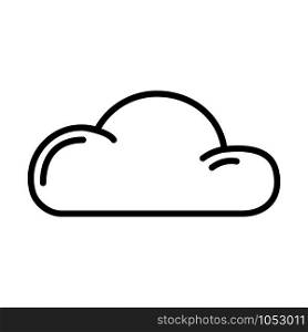 Simple outline icon - weather or forecast sing with cloud - vector isolated symbol on white background. Weather Outline Icons