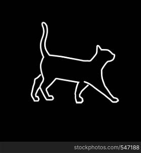simple outline illustration cat vector