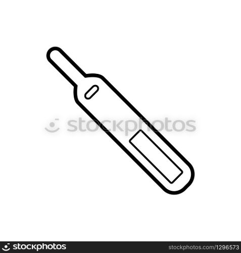 Simple outline medical electronic thermometer vector icon.. Simple outline medical electronic thermometer vector icon