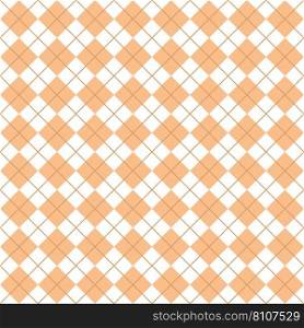 Simple peach and white seamless argyle pattern Vector Image