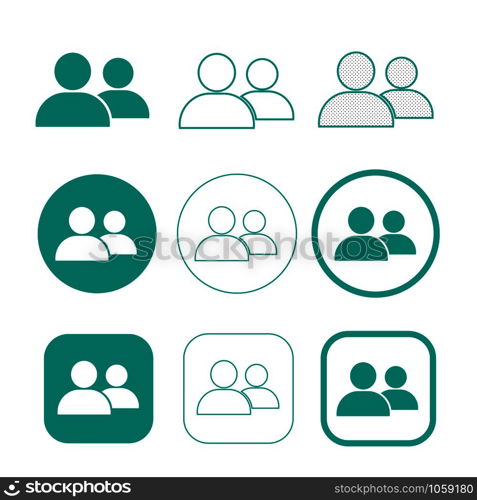 Simple people network icon sign design
