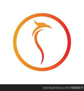 simple Phoenix logo design vector illustration
