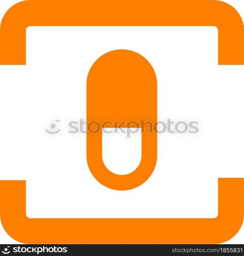 Simple Pill icon sign design