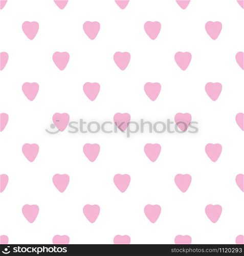 Simple pink hearts seamless pattern. Valentines Day backdrop. Design for fabric, textile print, wrapping paper. Vector illustration. Simple pink hearts seamless pattern. Valentines Day backdrop.