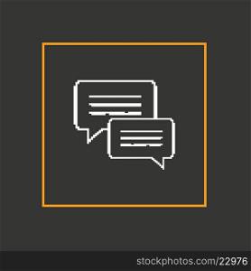 Simple pixel icon dialog messages. Vector design.. Simple pixel icon dialog messages. Vector design