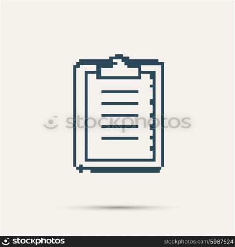 Simple pixel icon paper holder. Vector design.. Simple pixel icon paper holder. Vector design