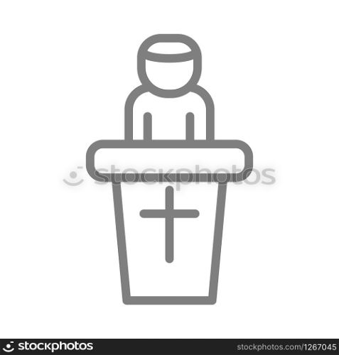 simple preacher pastor modern isolated icon vector illustration