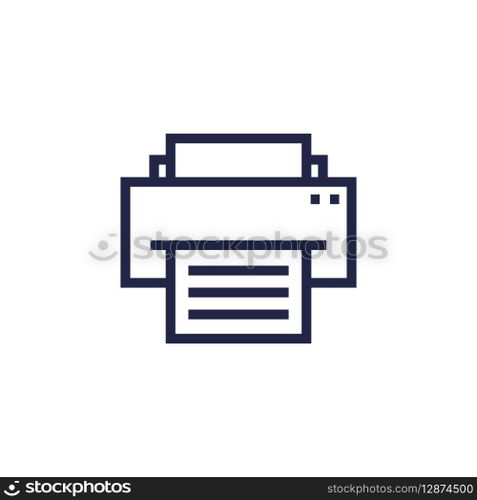 Simple Printer Icon Vector Template