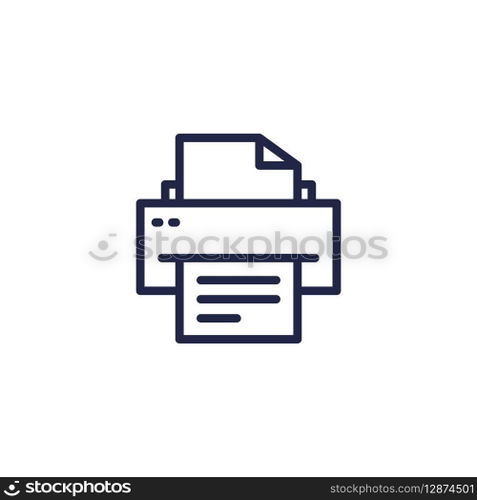 Simple Printer Icon Vector Template