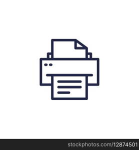 Simple Printer Icon Vector Template