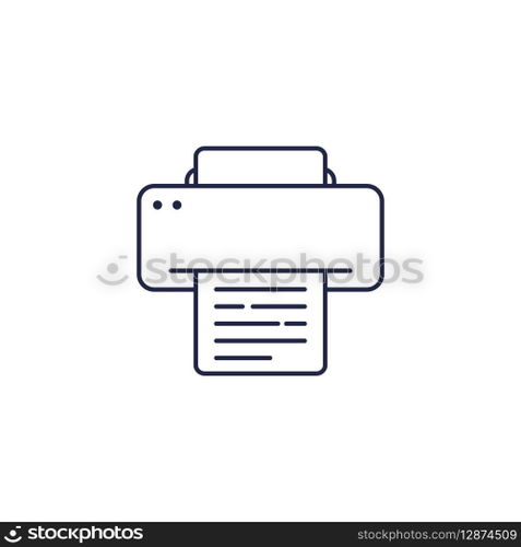 Simple Printer Icon Vector Template