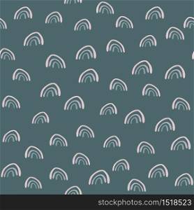 Simple random rainbow seamless pattern. Scandinavian style. Decorative backdrop for fabric design, textile print, wrapping, cover. Vector illustration.. Simple random rainbow seamless pattern. Scandinavian style.