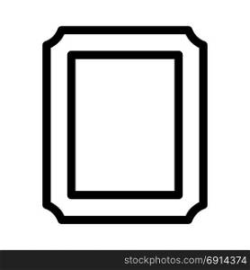 simple rectangular frame, icon on isolated background
