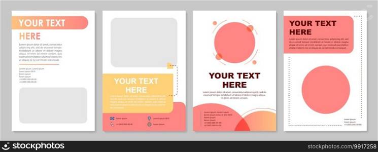 Simple red brochure template. Empty presentation with copyspace. Flyer, booklet, leaflet print, cover design with text space. Vector layouts for magazines, annual reports, advertising posters. Simple red brochure template