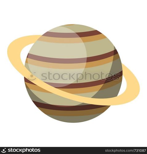 Simple Saturn design vector illustration on white background.