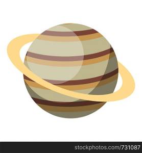 Simple Saturn design vector illustration on white background.