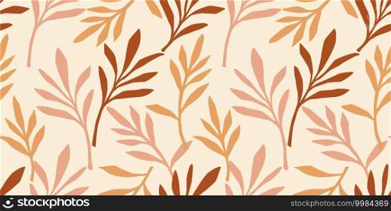 Simple seamless pattern with abstract leaves. Modern design for paper, cover, fabric, interior decor and other users.. Simple seamless pattern with abstract leaves. Modern design for paper, cover, fabric, interior decor and other.