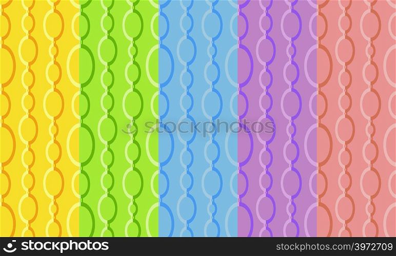 Simple seamless pattern with chain. Pale vector ornament for textile, prints, wallpaper, wrapping paper, web etc. Available in EPS
