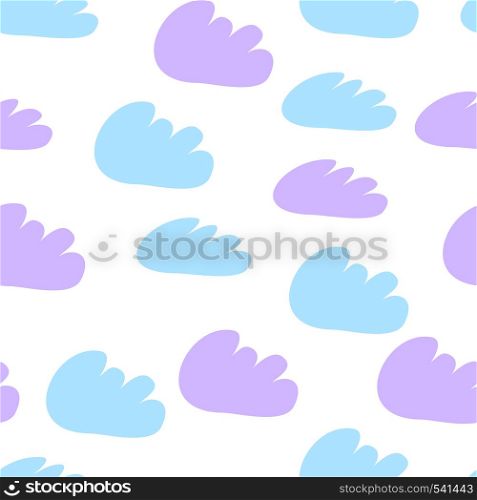Simple seamless pattern with clouds. Vector Pattern illustration pattern for fabric, wallpaper, for kids goods.. Simple seamless pattern with clouds. Vector Pattern illustration