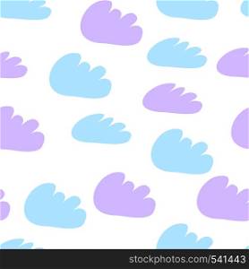 Simple seamless pattern with clouds. Vector Pattern illustration pattern for fabric, wallpaper, for kids goods.. Simple seamless pattern with clouds. Vector Pattern illustration