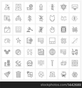 Simple Set of 49 Line Icons such as bottle, ingrown nail, time, ingrown, organization Vector Illustration