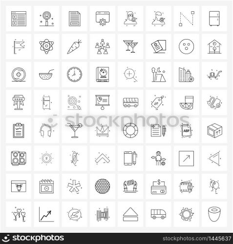 Simple Set of 64 Line Icons such as avatar, avatar, document, avatar, seo Vector Illustration