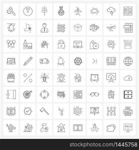 Simple Set of 64 Line Icons such as plane, scary, arrows, Halloween, sign Vector Illustration