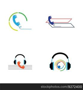 simple set of Call Center logo vector illustration design template