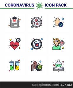 Simple Set of Covid-19 Protection Blue 25 icon pack icon included blood bacteria, time, hand, pulse, beat viral coronavirus 2019-nov disease Vector Design Elements