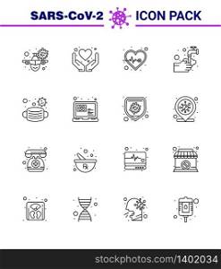 Simple Set of Covid-19 Protection Blue 25 icon pack icon included bubble, washing, health care, medical, health care viral coronavirus 2019-nov disease Vector Design Elements