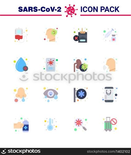 Simple Set of Covid-19 Protection Blue 25 icon pack icon included drop, vaccine, forbidden, syringe, drugs viral coronavirus 2019-nov disease Vector Design Elements