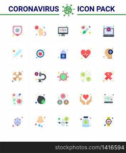 Simple Set of Covid-19 Protection Blue 25 icon pack icon included file, virus, infect, vaccine, flu viral coronavirus 2019-nov disease Vector Design Elements