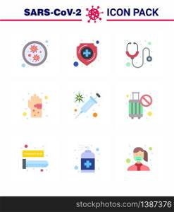 Simple Set of Covid-19 Protection Blue 25 icon pack icon included flu, hygiene, hospital, hand, dirty viral coronavirus 2019-nov disease Vector Design Elements