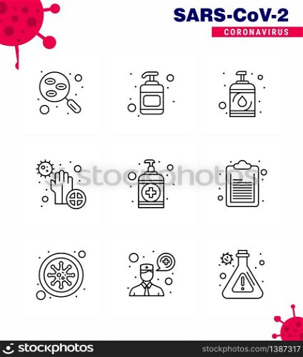 Simple Set of Covid-19 Protection Blue 25 icon pack icon included hand, hands, virus, disease, covid viral coronavirus 2019-nov disease Vector Design Elements