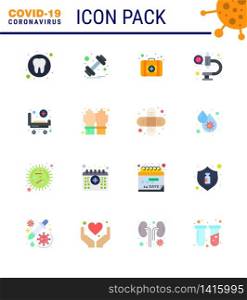 Simple Set of Covid-19 Protection Blue 25 icon pack icon included hospital, strature, first aid, virus, laboratory viral coronavirus 2019-nov disease Vector Design Elements