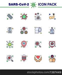 Simple Set of Covid-19 Protection Blue 25 icon pack icon included muscle, arm, covid, layer, lab viral coronavirus 2019-nov disease Vector Design Elements