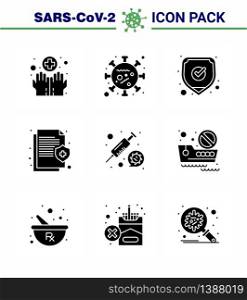 Simple Set of Covid-19 Protection Blue 25 icon pack icon included protect, insurance, microorganism, information, shield viral coronavirus 2019-nov disease Vector Design Elements