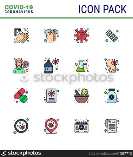 Simple Set of Covid-19 Protection Blue 25 icon pack icon included tablet, health, bacteria, form, drugs viral coronavirus 2019-nov disease Vector Design Elements