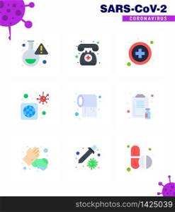 Simple Set of Covid-19 Protection Blue 25 icon pack icon included tissue, paper, healthcare, infected, bacteria viral coronavirus 2019-nov disease Vector Design Elements