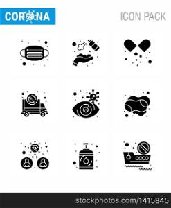 Simple Set of Covid-19 Protection Blue 25 icon pack icon included virus, pandemic, washing, corona, open capsule viral coronavirus 2019-nov disease Vector Design Elements