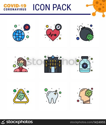 Simple Set of Covid-19 Protection Blue 25 icon pack icon included wear, protection, time, mask, virus viral coronavirus 2019-nov disease Vector Design Elements