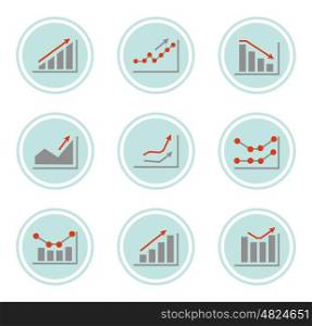 Simple set of diagram, chart and graphs related vector icons for your design.
