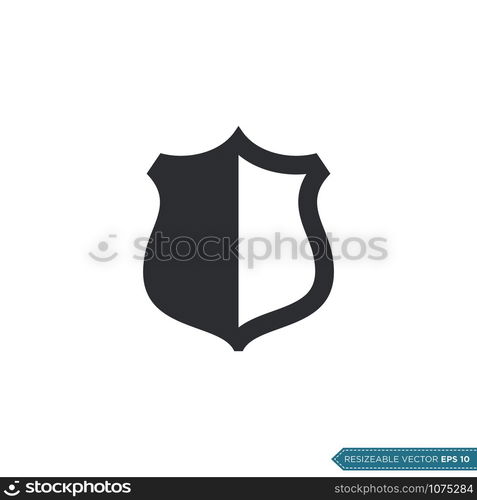 simple shield icon logo template Illustration Design