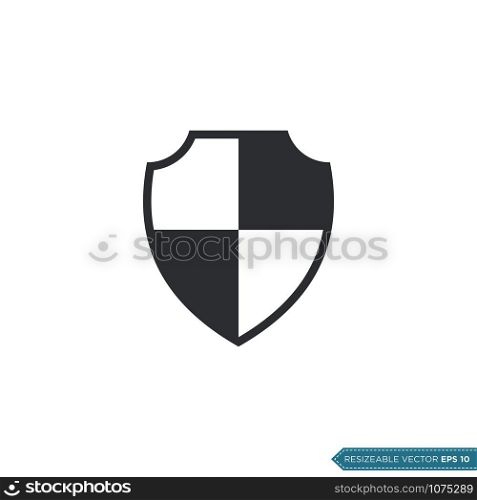 simple shield icon logo template Illustration Design