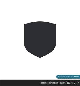 simple shield icon logo template Illustration Design