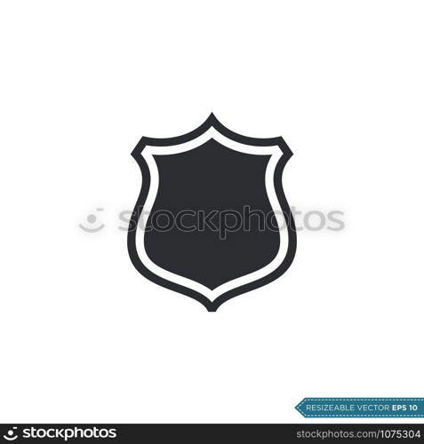 simple shield icon logo template Illustration Design