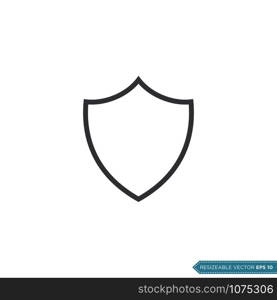 simple shield icon logo template Illustration Design