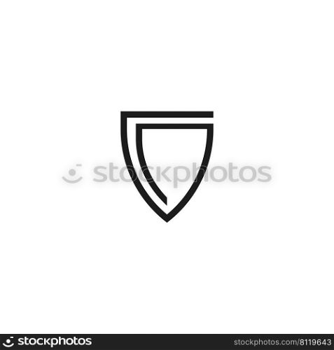 simple Shield symbol logo template vector illustration