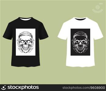 Simple skull design on t-shirt